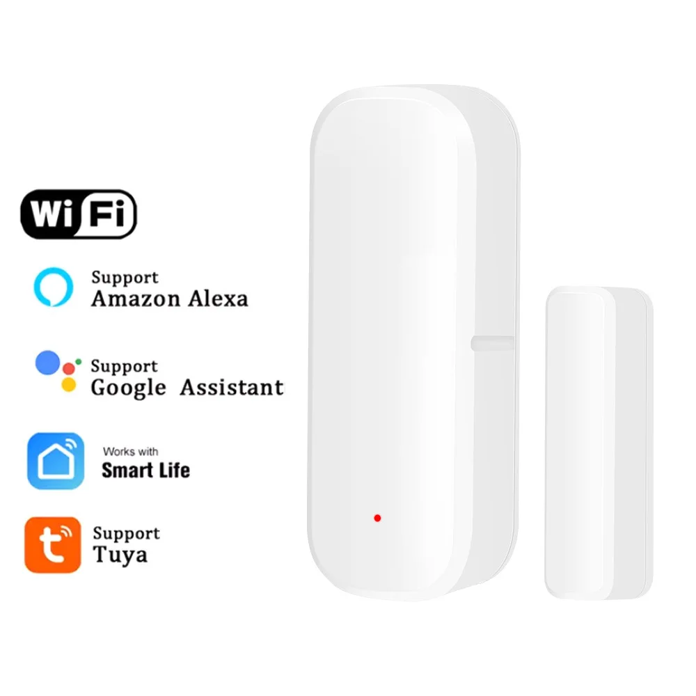 

Tuya WiFi Door Window Sensor Smart Home Wireless Door Open / Closed Detector Smart Life Control Via Alexa Google Home