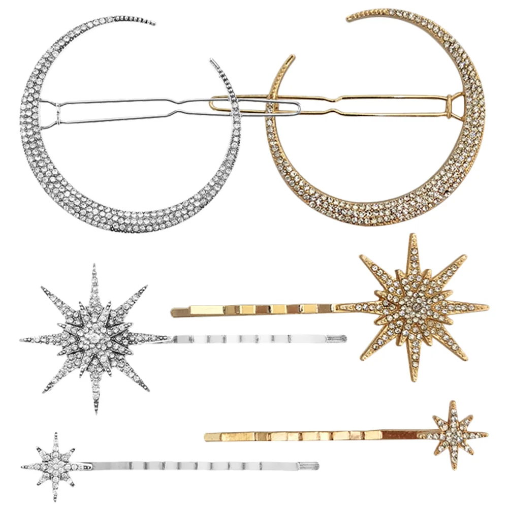 

Женская заколка для волос с кристаллами, 2 комплекта