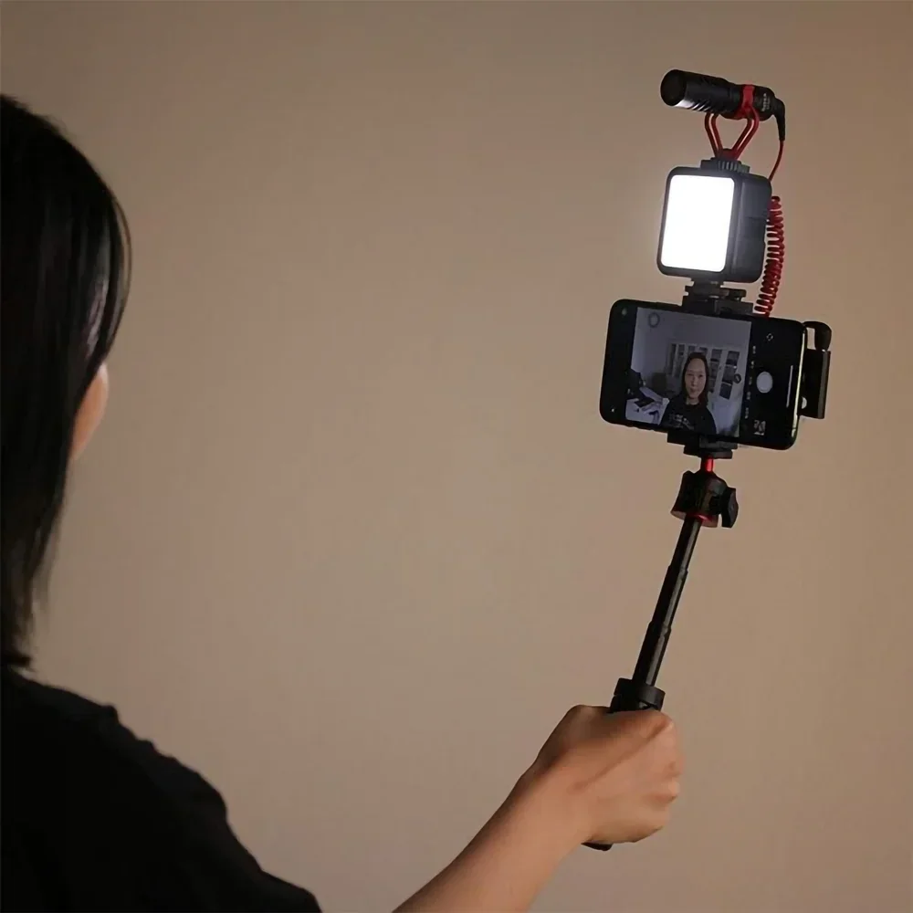 Extendable Desktop Tripod Handle Grip Stand With Flexible Ballhead 1/4 Inch Screw Extend Mount for Phone Selfie Action Camera Foldable Tripod Smartphone Tripod Phone Tripod Tripod Selfie Stick Camera Tripod Cell Phone Tripod