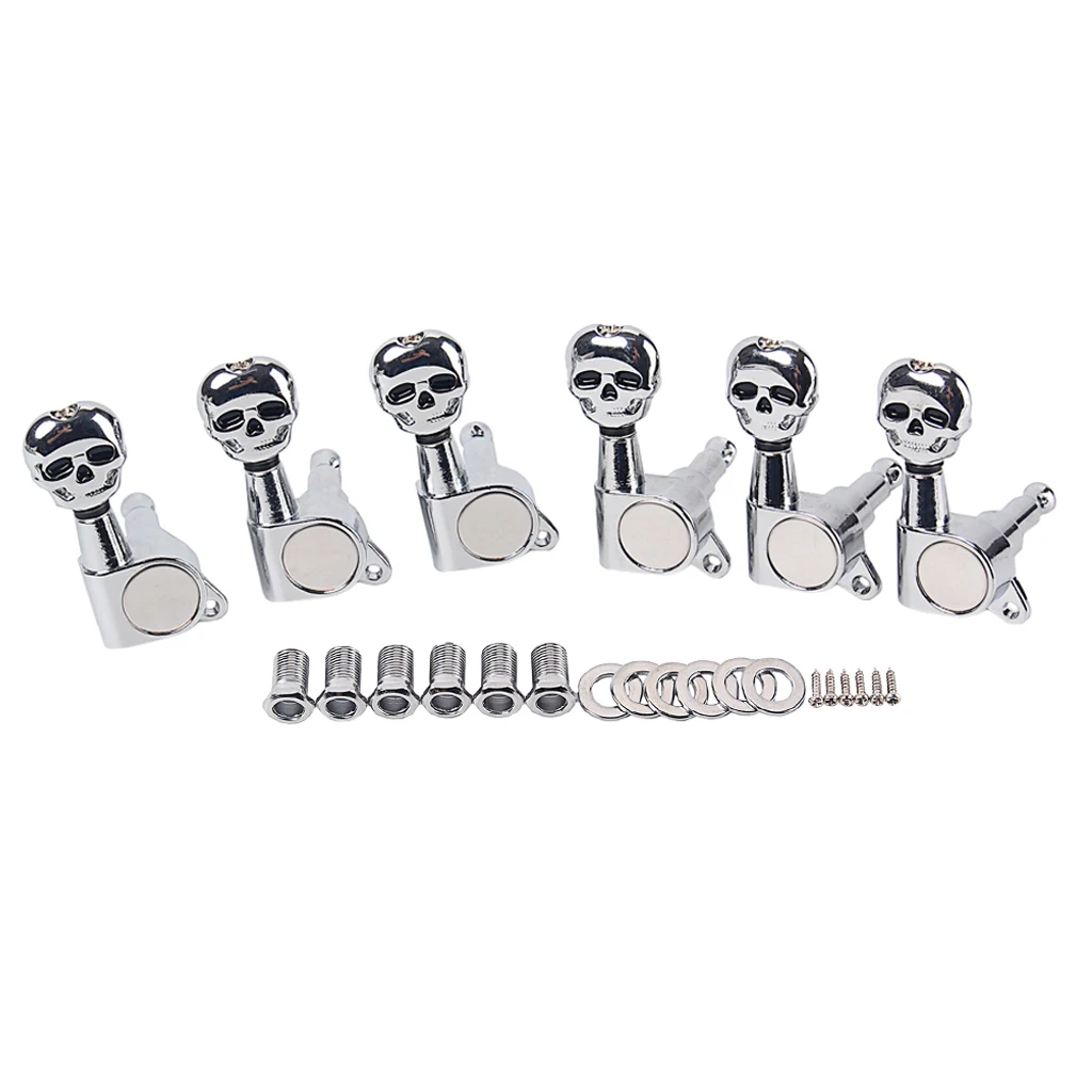 

Set of (6) chrome Guitar String Tuning Pegs Tuners Machine Head Keys 6R Fit for Guitar