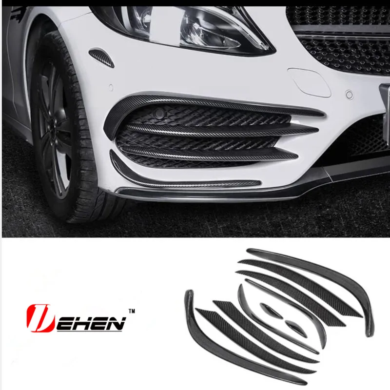 

Передний бампер автомобиля, передний противотуманный фонарь, стандартная полоса, ветровой нож, отделка для Mercedes Benz C Class W205 C300 Sport Sedan 2015 - 2018