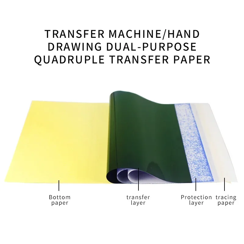 5/10/20/5/100Pcs Tattoo Transfer Paper Transfer Stencil Paper Tattoo Copier 4 Layers A4 Size Tool for Tattooists Tattoo Supplies