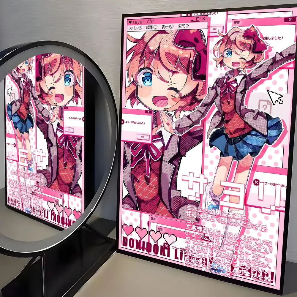 Anime Spiel DDLC D-Doki Poster Zimmer Dekor Wasserdicht Klebrig Für Home Bar Wand Kunst Dekoration – Detail 23
