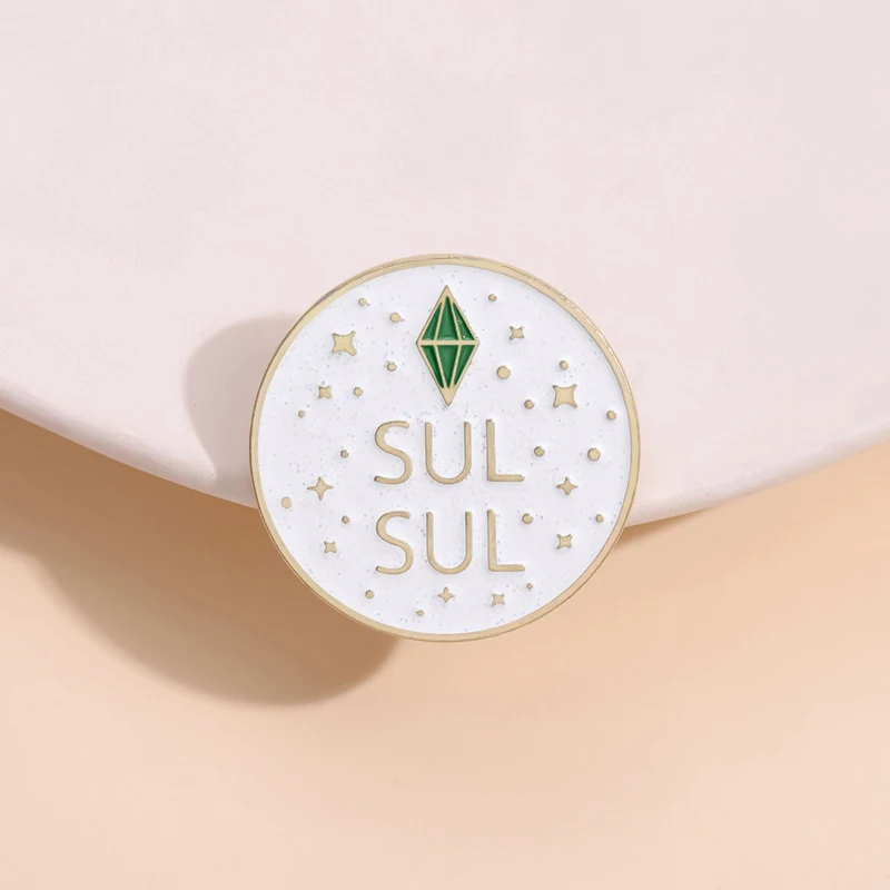 

The Sims Sul Sul Enamel Pin Cosplay Game Brooches Metal Badges Lapel Shirt Hat Jewelry Collection For Fans Friends Wholesale