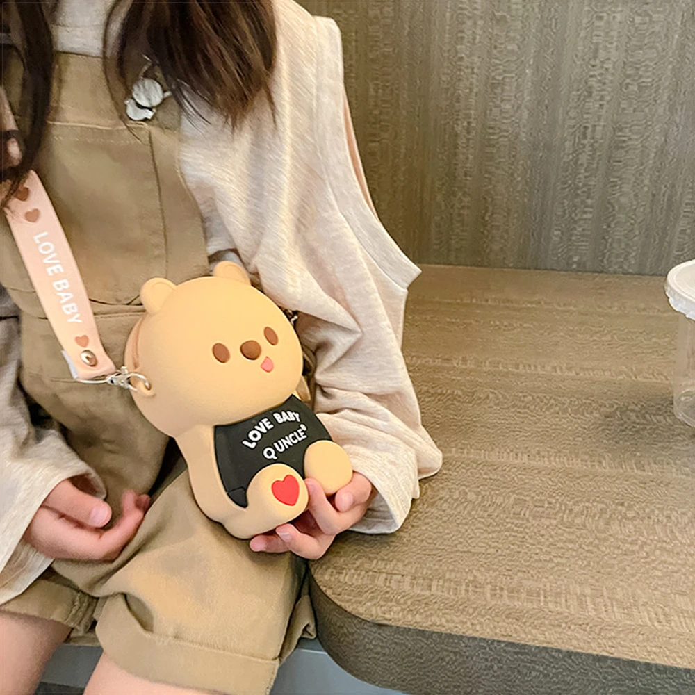 Cartoon Animal Diagonal Cross Bag for Kids and Adults Coin Storage Bag Children Pretend Play Games Girls Backpack Toys Xmas Gift