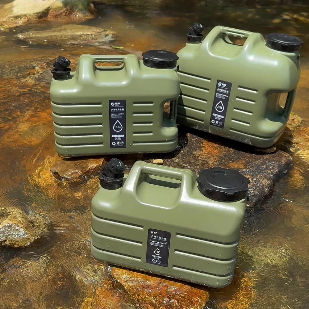 18.5/20/25L Water Bucket Large Capacity Car Water Bucket Portable Drinking Canister No Leakage for Outdoor Travel Driving
