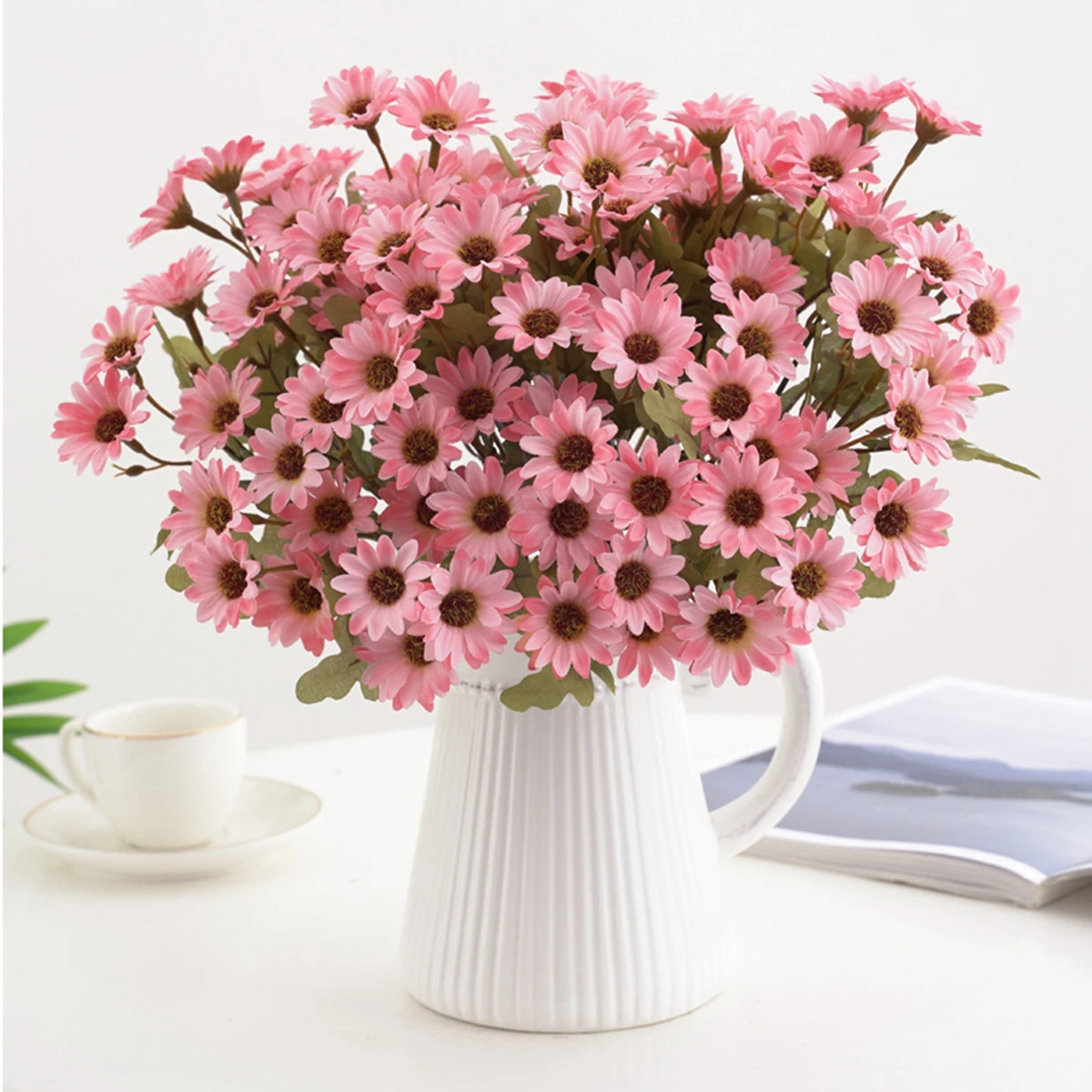 Bouquet Marguerites Roses Artificielles - Décoration Chic