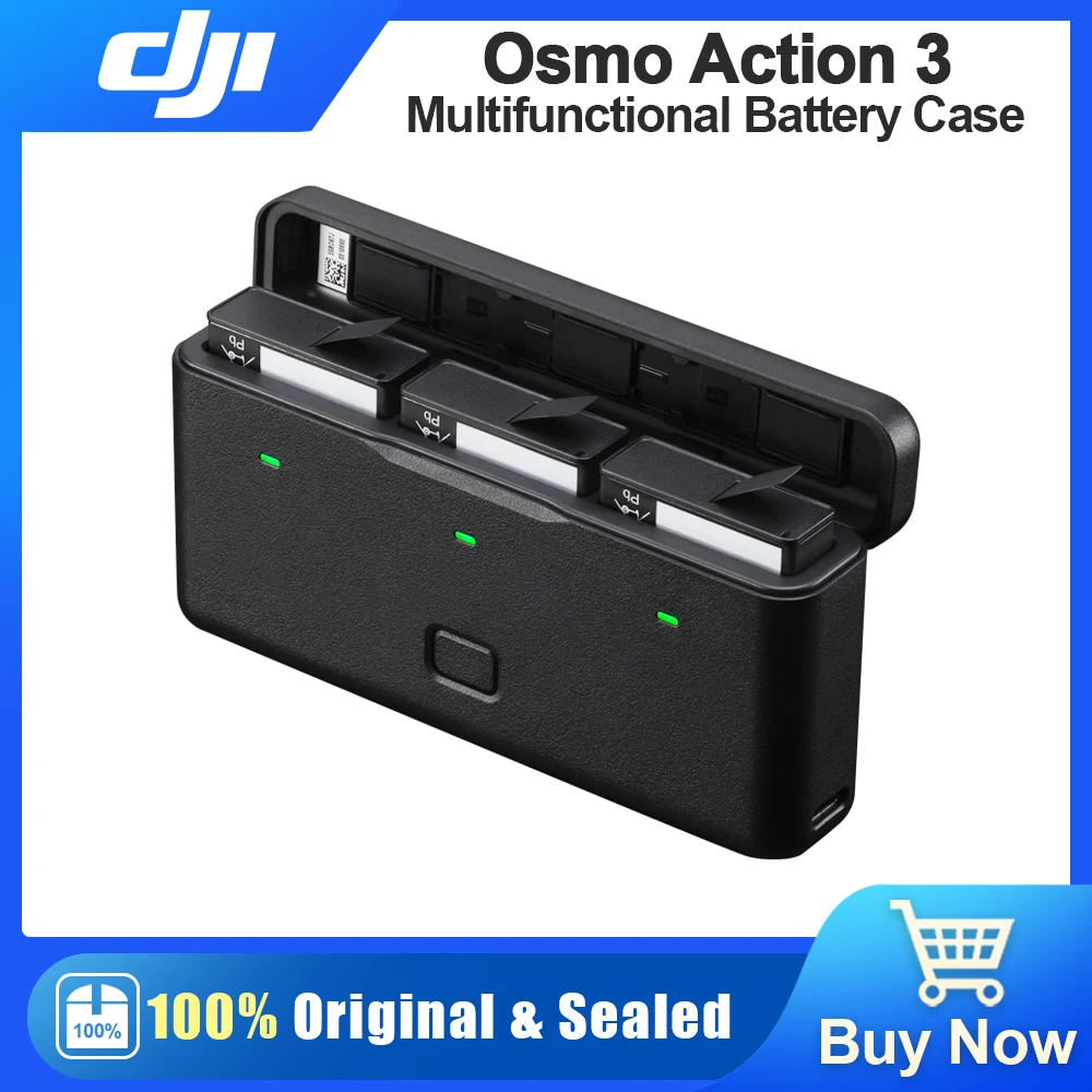 Dji Osmo Action 3 Multifunctional Battery Case Stores Three Batteries
