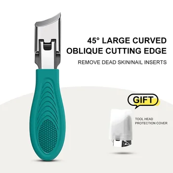 Tagliaunghie per carichi pesanti con ampia apertura e design antispruzzo, lama affilata, ideale per pedicure professionale da uomo e da donna 1