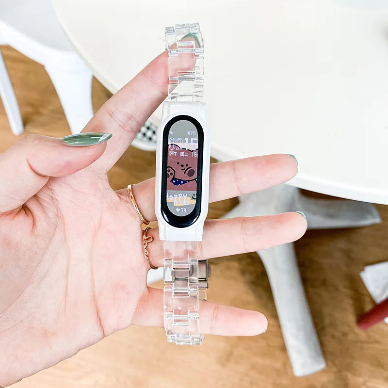 

Resin Strap for Xiaomi Band 6 5 4 3 Smartband Wristband Bracelet for Miband for Xiomi