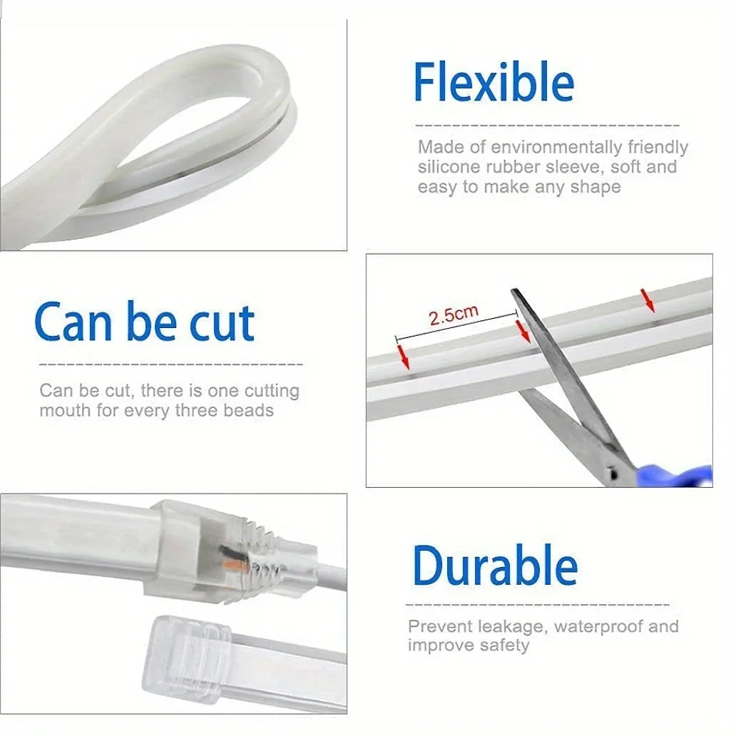 محس حركة النيون مصباح ليد قطاع USB عكس الضوء التبديل النيون تسجيل مرنة سيليكون حبل Tupe مقاوم للماء للمنزل ديكور خارجي