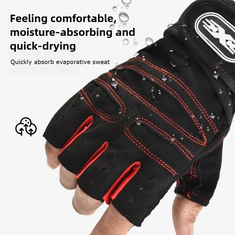 Enhanced Performance Half Finger Workout Gloves with Wrist Support for Sport & Fitness Activities