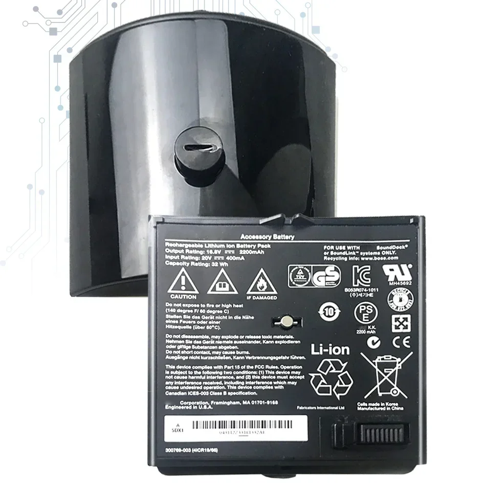 

Сменная батарея для BOSE SoundDock SounDock SoundLink Air 300769-001 300768-003 300770-001, перезаряжаемая, 2200 мАч