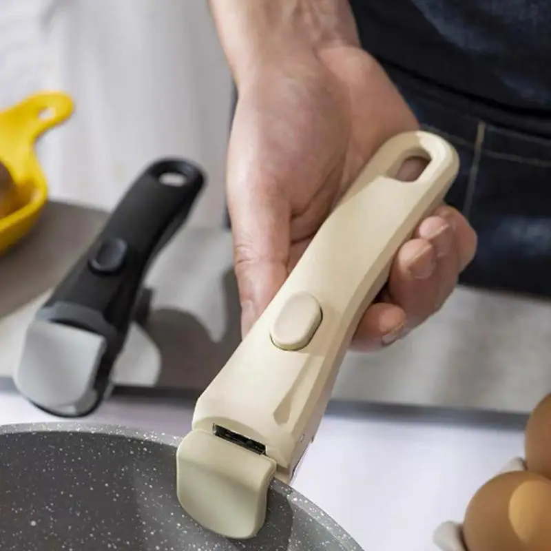 Portable Removable Pot Handle Ergonomic Cookware Grip Handle Anti-Scalding Pan Pot Kitchen Frying Pan Accessories detachable pot handle