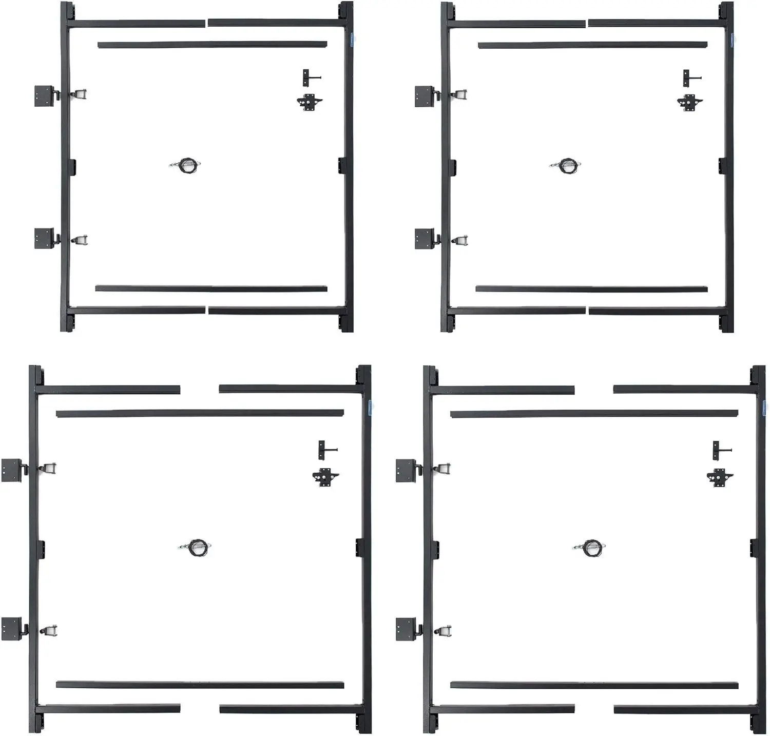 Garden Gate Outdoor Steel Lockable Fence Gate Green For Patio, Terrace, Backyard, Outdoor Furniture 120.5 X 59.1 Inches (W X H) 6