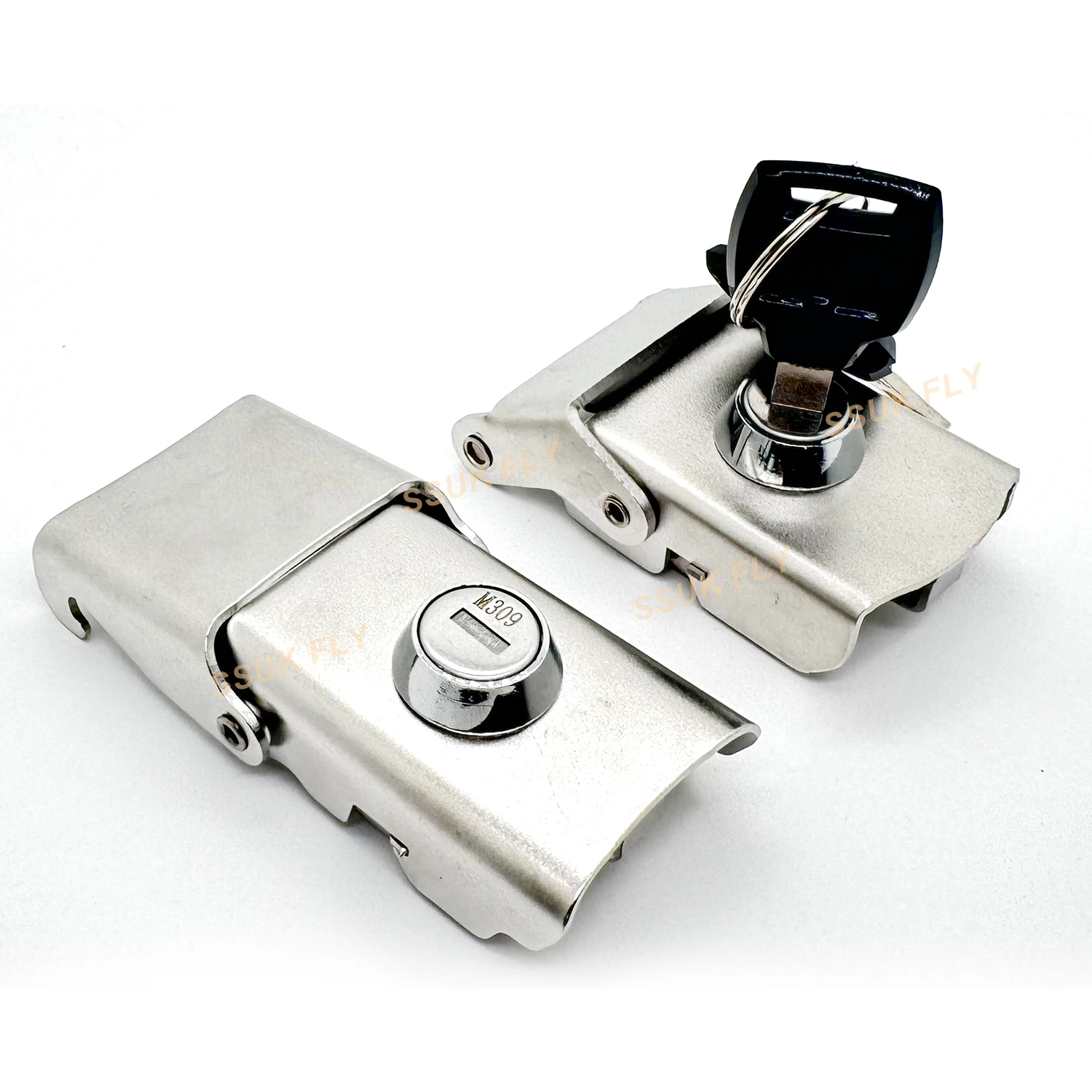 25L 32L 36L 45L 55L 65L 80L 100L Motorcycle Top Box Lock Rear Trunk Cylinder Core Tail Box 2 Keys Upper Lower Locks Accessories