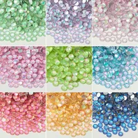 1440 pièces de strass en verre à dos plat, cristaux AB, tailles variées pour le nail art, les vêtements, l'artisanat et la décoration de bijoux 1