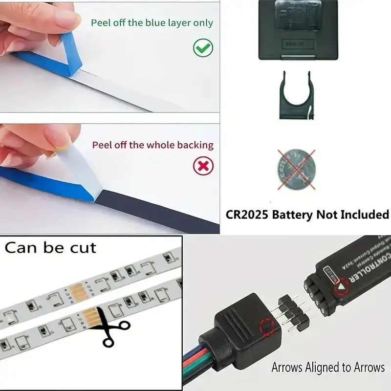 Description Picture 5 of item5V USB LED Light Strip RGB SMD5050 24-Key Remote Control Luces DIY TV Backlight Flexible Lamp Tape For Gaming Room Bedroom Decor