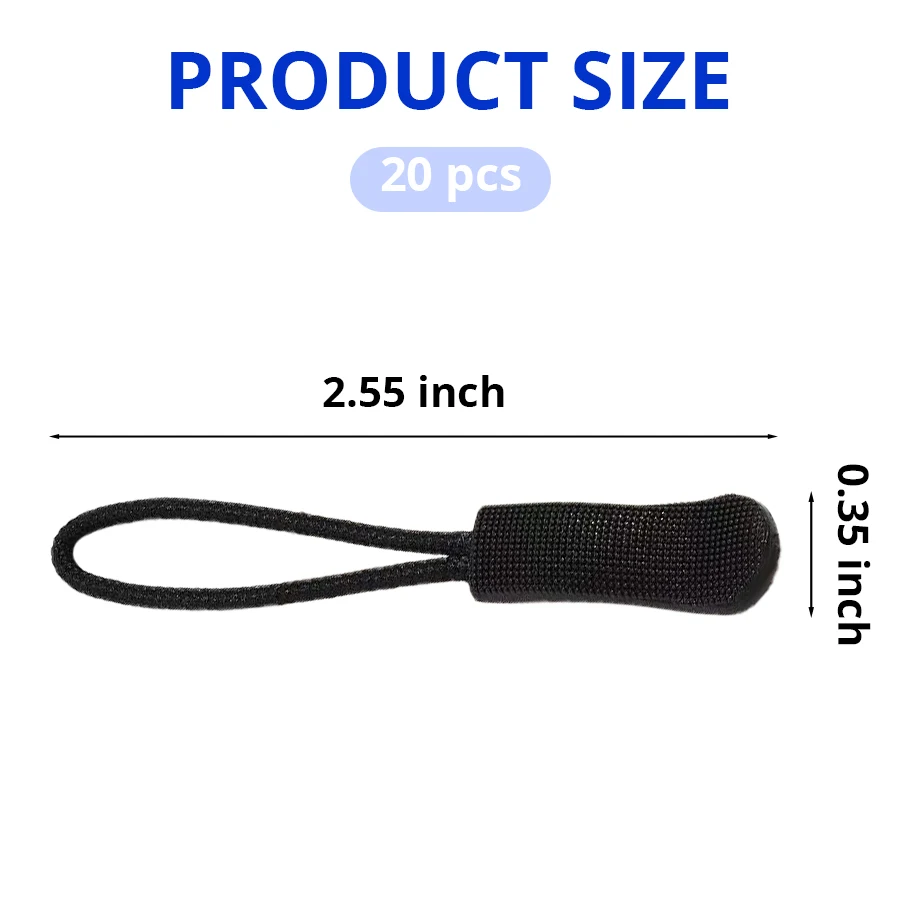 Zipper Pullers 20Pcs Replacement Zipper Pulls for Backpacks Jackets