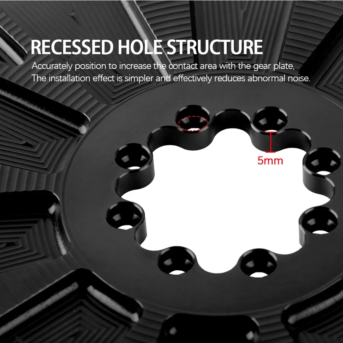 WUZEI 8 Bolts Chainring for SRAM AXS Force Red Direct Mount