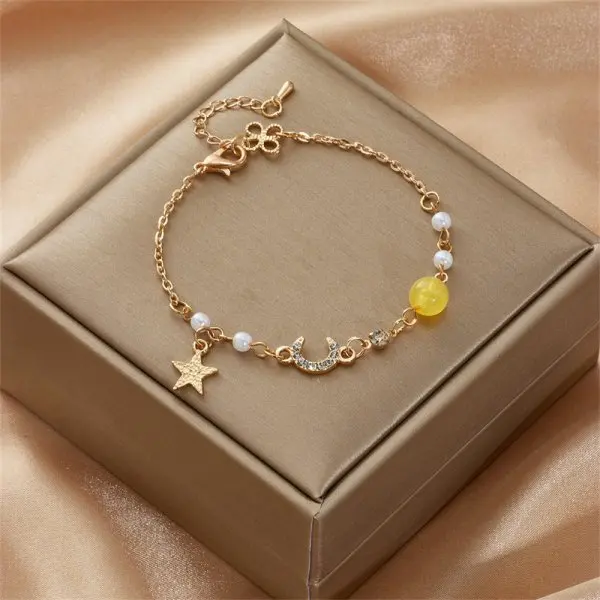 Daisy Teens|women's Daisy Charm Bracelet - Zinc Alloy Enamel