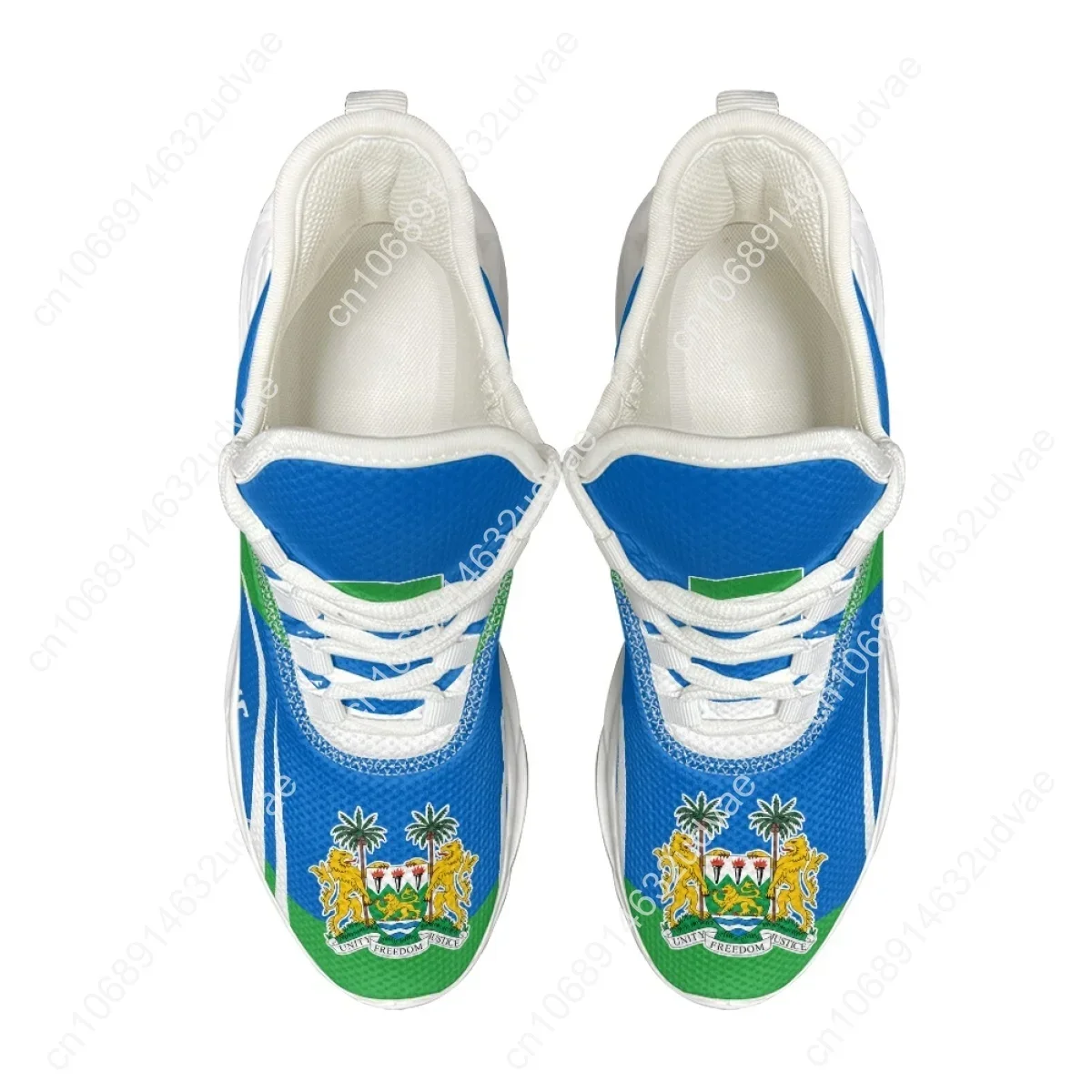 Designer Sneaker Man Flag of Sierra Leone Printed Casual White Running Shoes Fashion Summer Sport Shoe for Male Teenager Boys