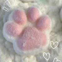 Handmade Flocking Cat's Paw Stress Relief Squishy Toy Mochi Slow Rebound New Fidget Toy Birthday Party Gift 1