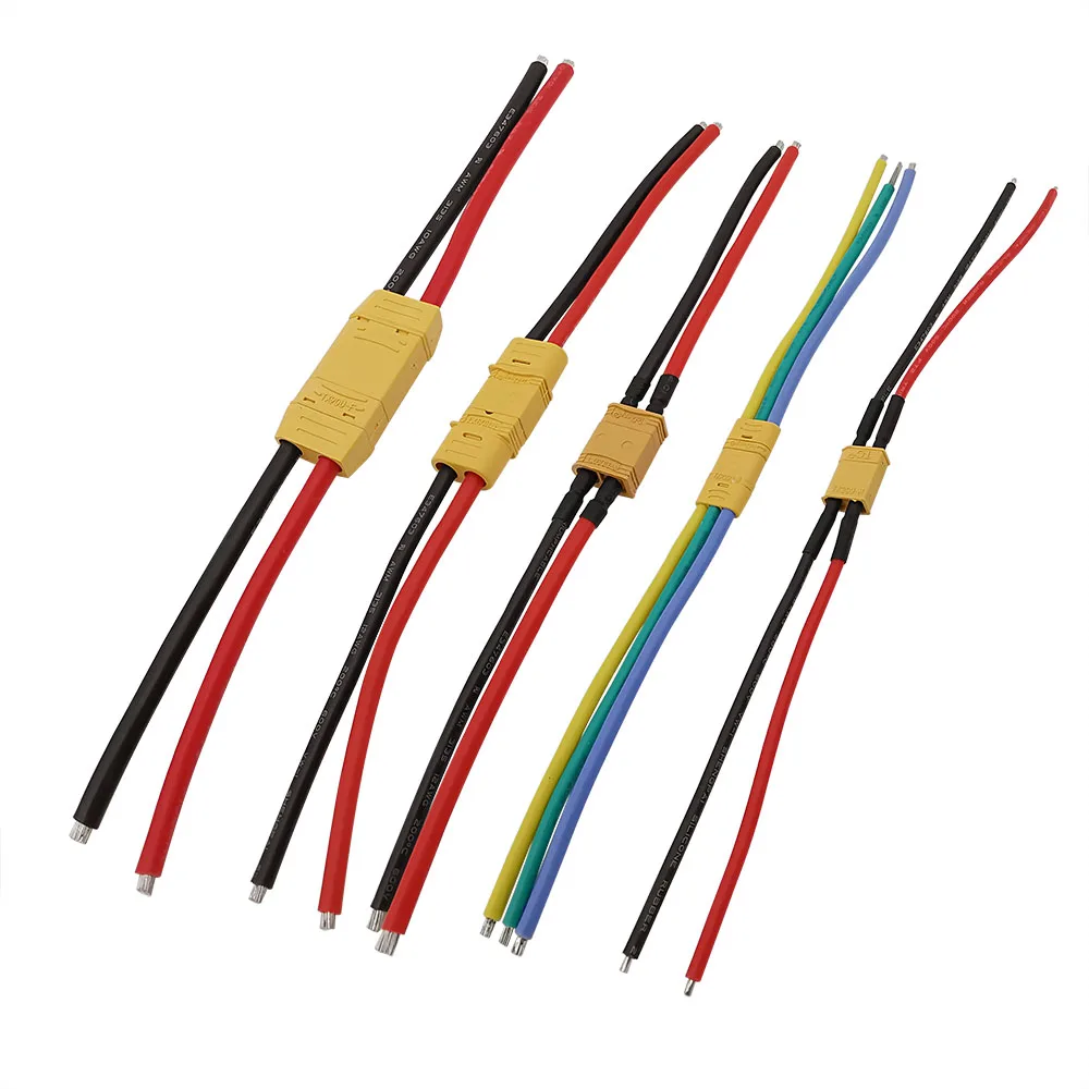 100mm XT60 XT90U XT30U XT60H XTR30U RC Batterie Kabel Stecker Männlich und Weiblich Stecker Mit 10AWG/12AWG/16AWG/18AWG Silizium Draht – Detail 2