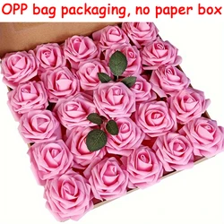 Elegant Artificial Rose Set - 25pcs for DIY Bouquets and Home Décor (Pink)