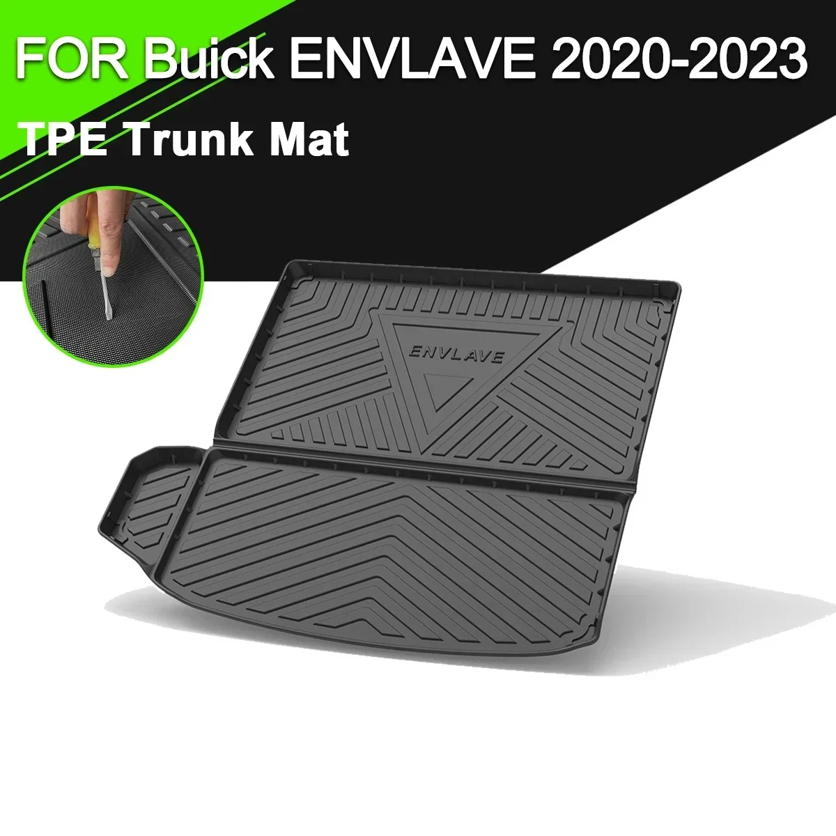 

Car Rear Trunk Cover Mat TPE Waterproof Non-Slip Rubber Cargo Liner Accessories For Buick ENVLAVE 2020-2023