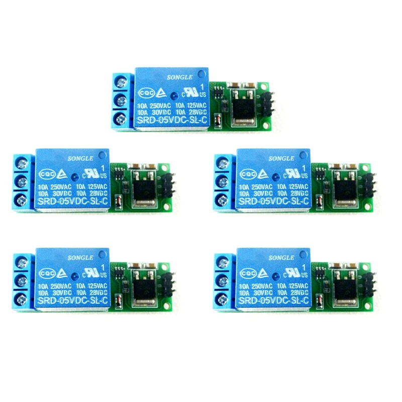 

5Pcs 6-24V Flip-Flop Latch Relay Bistable Self-Locking Low Pulse Trigger Module