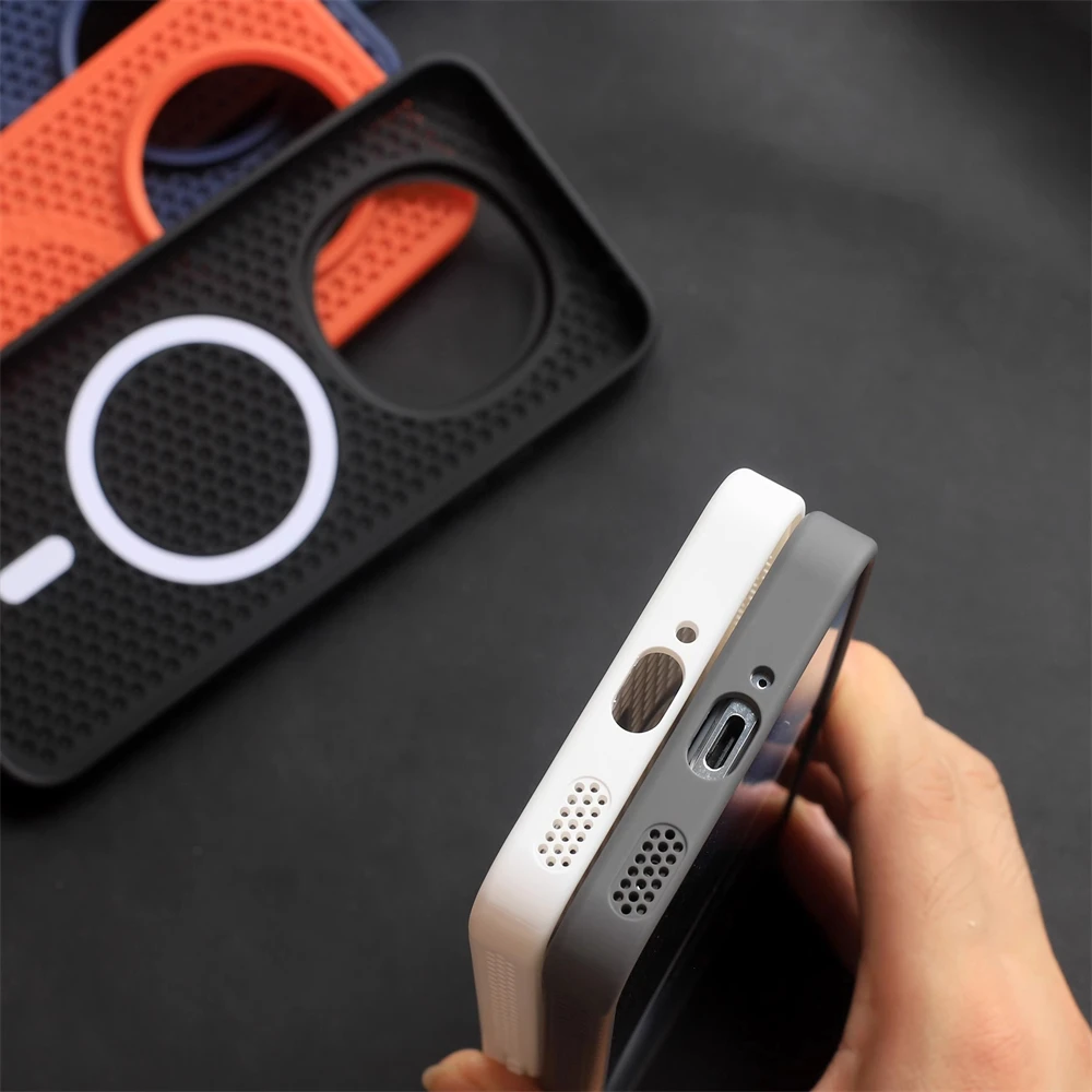 3D Stereo Magnetic Cooling Shockproof Matte Case with Heat Dissipation