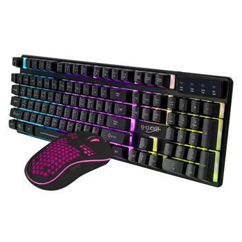 click on superhero RGB low-noise playing keyboard, mouse set keyboard+mouse set wired keyboard+mouse set