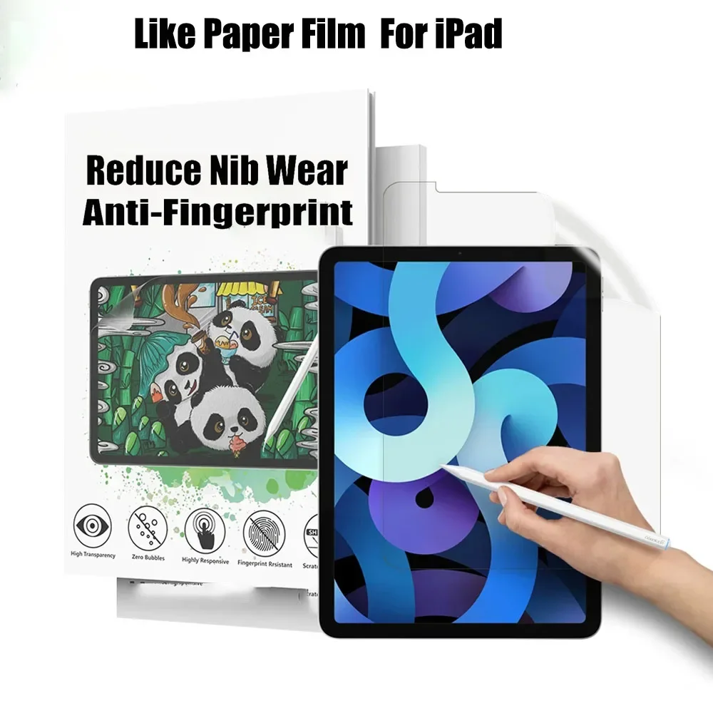 

Paper Feel Screen Protector Film Matte PET Painting For iPad 7th 8th 9th 10.2 10th Generation Air 4 5 10.9 Pro 11 Air 3 Pro 10.5