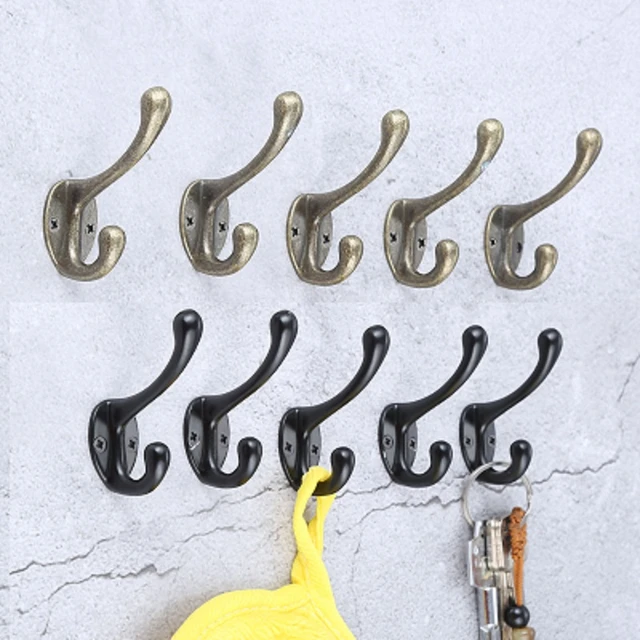 10pcs Hooks Bronze Retro Cast Iron Old Style Industrial Vintage