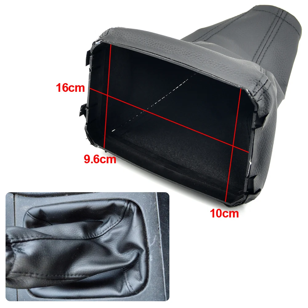 Black Leather 5 Speed Manual Car Gear Stick Shift Knob With Gaiter Boot Cover For OPEL CORSA C TIGRA B COMBO C