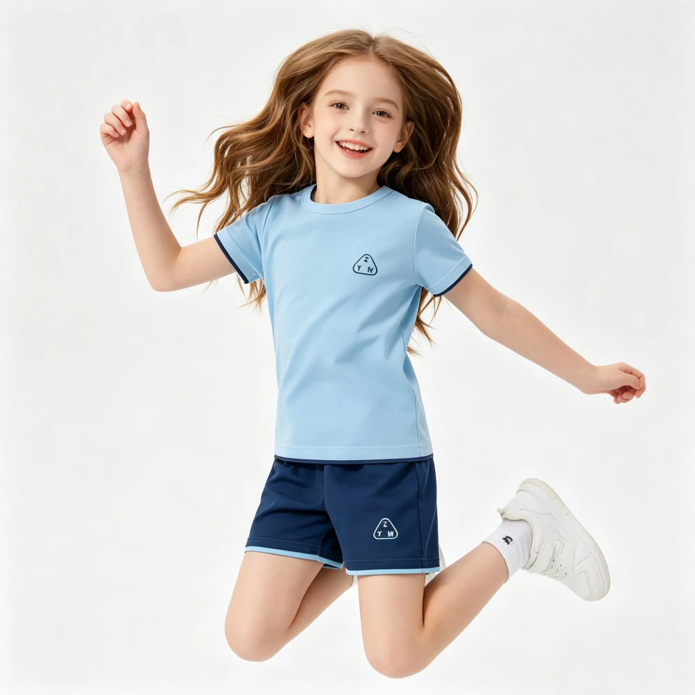 메쉬 소재 남아 스포츠웨어 세트 용 2 4 6 8 10세 여름용 속건 세트 아동용 루즈핏 스포츠 슈트 러닝 하이킹 축구 농구
