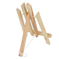 Easy Angle Adjustment 28cm Wood Easel Beech Foldable Table Easel Multi-Groove Freestanding Painting Easel Daily Ornament Display 4