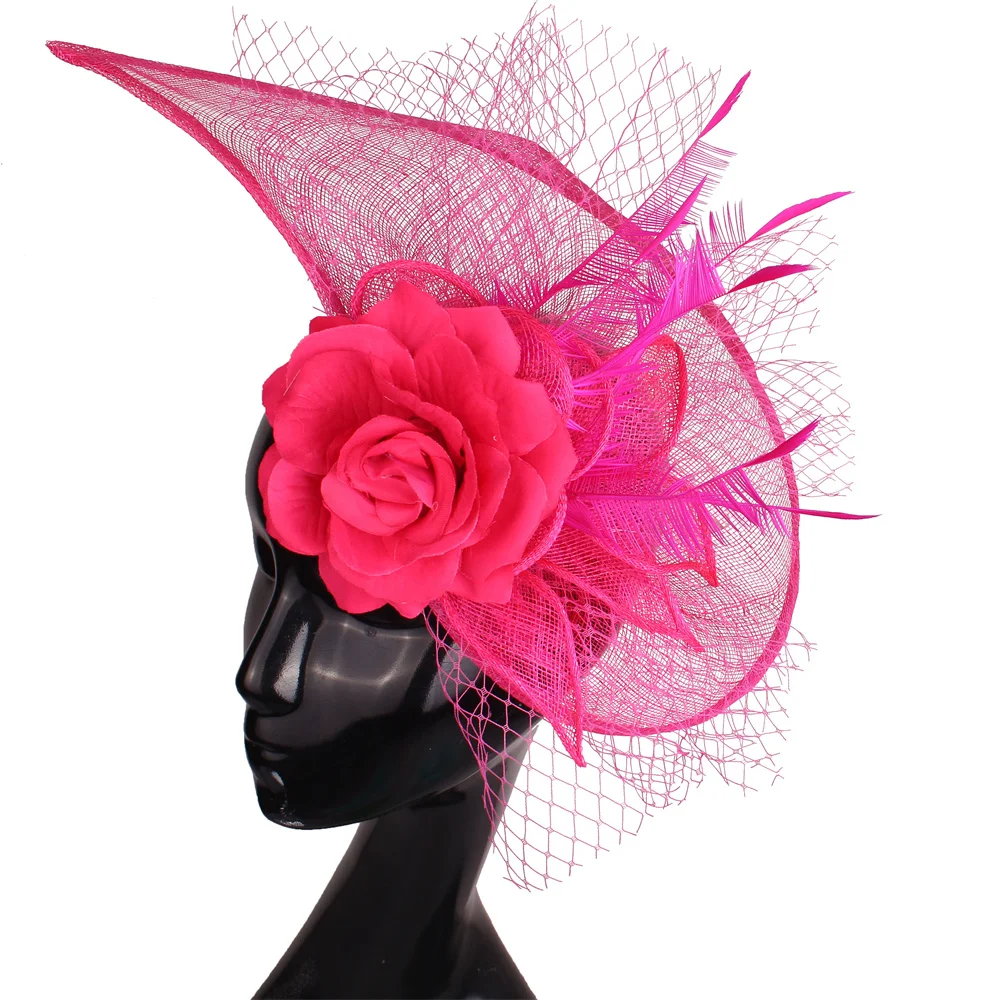 

Женские головные уборы Sinamay, Свадебные шляпы, модная Вуалетка для невесты, аксессуары для волос, кепка для невесты