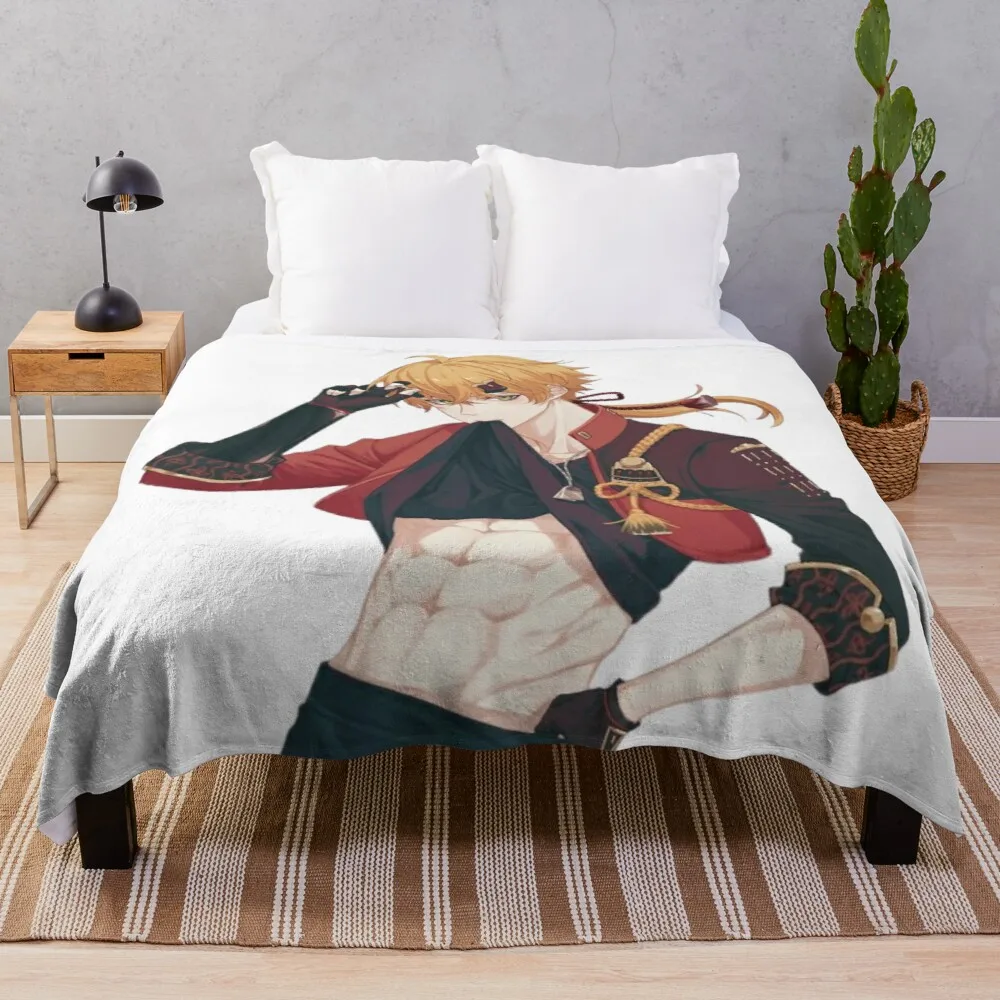 Chibi Thoma Genshin Impact Throw Coperta Divano Coperta