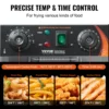 VEVOR Commercial Deep Fryer Electric Countertop Fryer with Basket 11.6Qt Stainless Steel Single Oil Fryer w/Time & Temp Control 4
