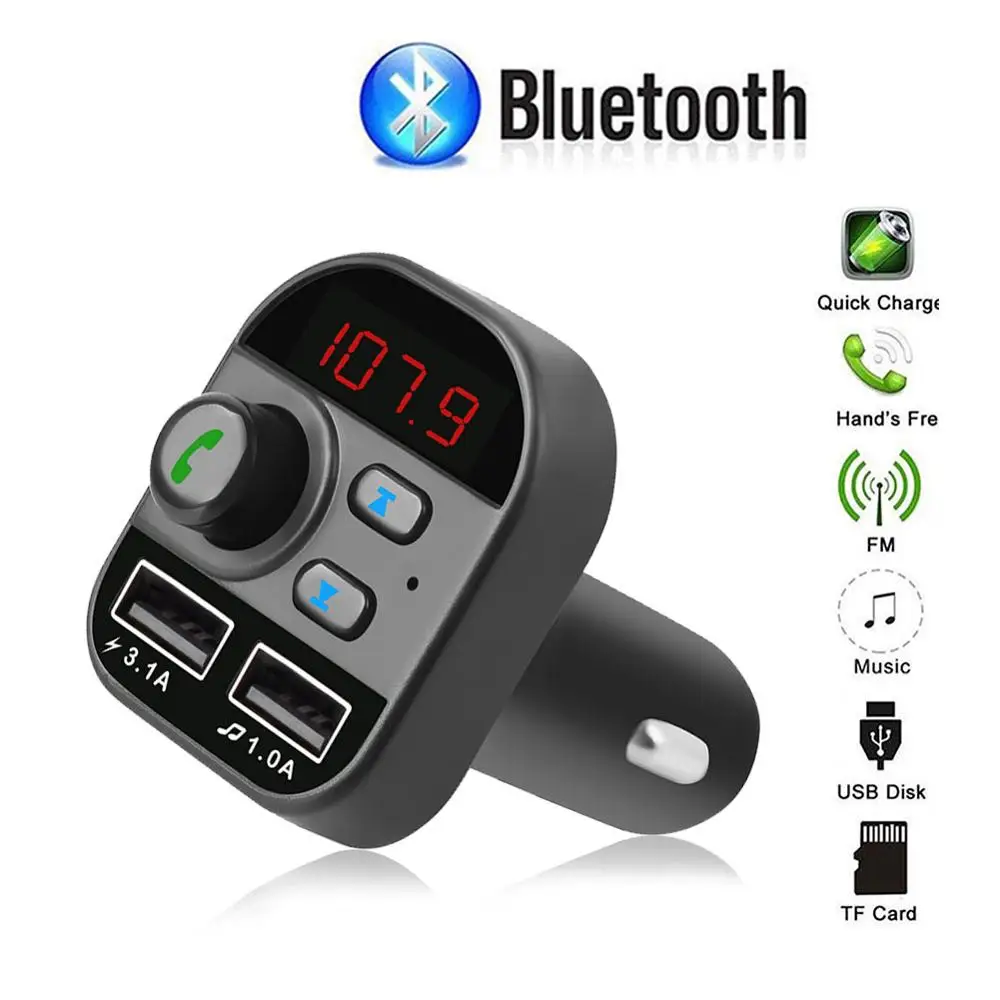 5.0 Wireless Car Kit MP3 Radio Receiver Handsfree Portable 2 USB Charging Ports Accessories mp3 Player |