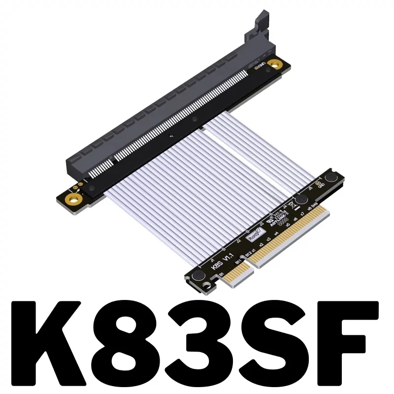 Sxhlseller Cavo Riser Extender PCIE 3.0 X16 Pieghevole, Cavo di Prolunga Scheda Grafica PCIE 3.0 Flessibile EMI da 180 Gradi, Extender PCI Express Gen3 con Montaggio GPU Verticale per