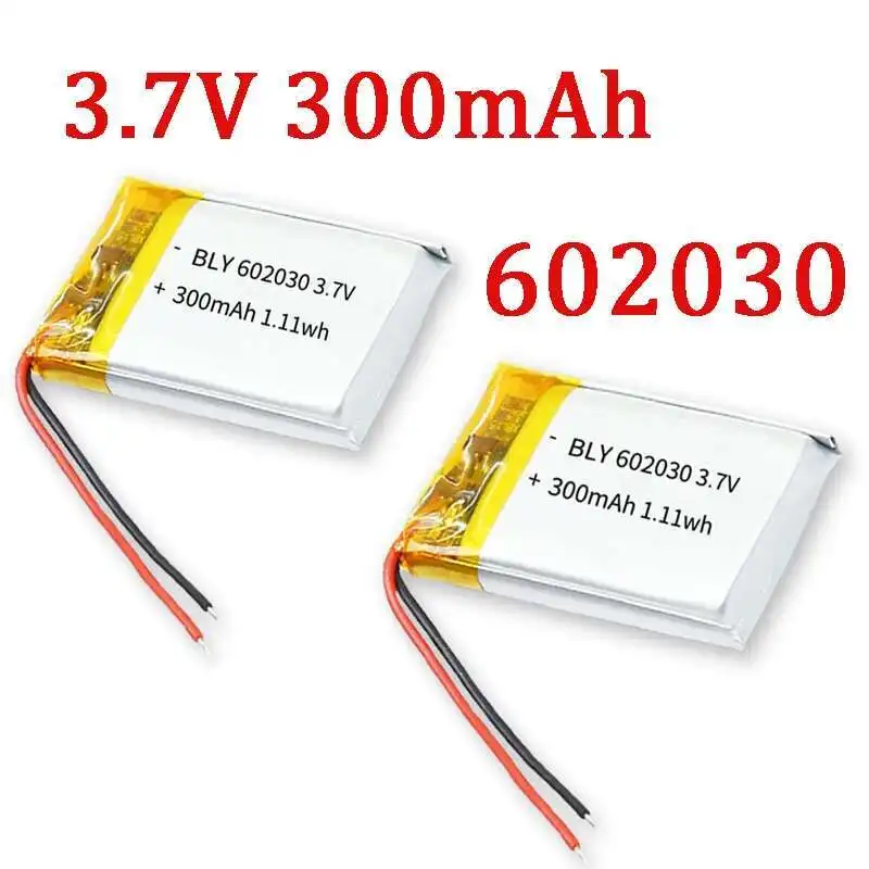 602030 Batteria ricaricabile al litio polimerica da 3,7 V 300 mAh per navigatore GPS MP5 auricolare Bluetooth PS4 3,7 V 602030 Batterie