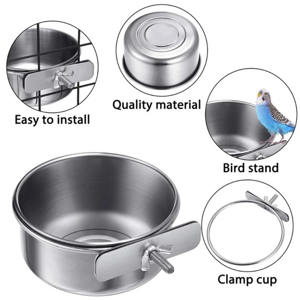 Stainless Steel Cage Feeding Bowl 5