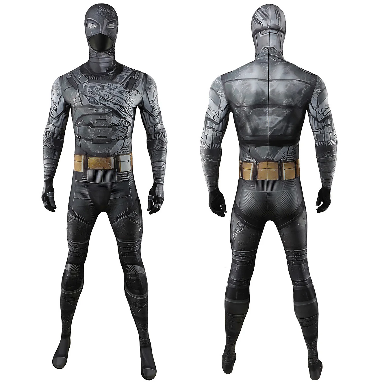 DC-Inspired Batman Cosplay Bodysuit for Adults and Kids