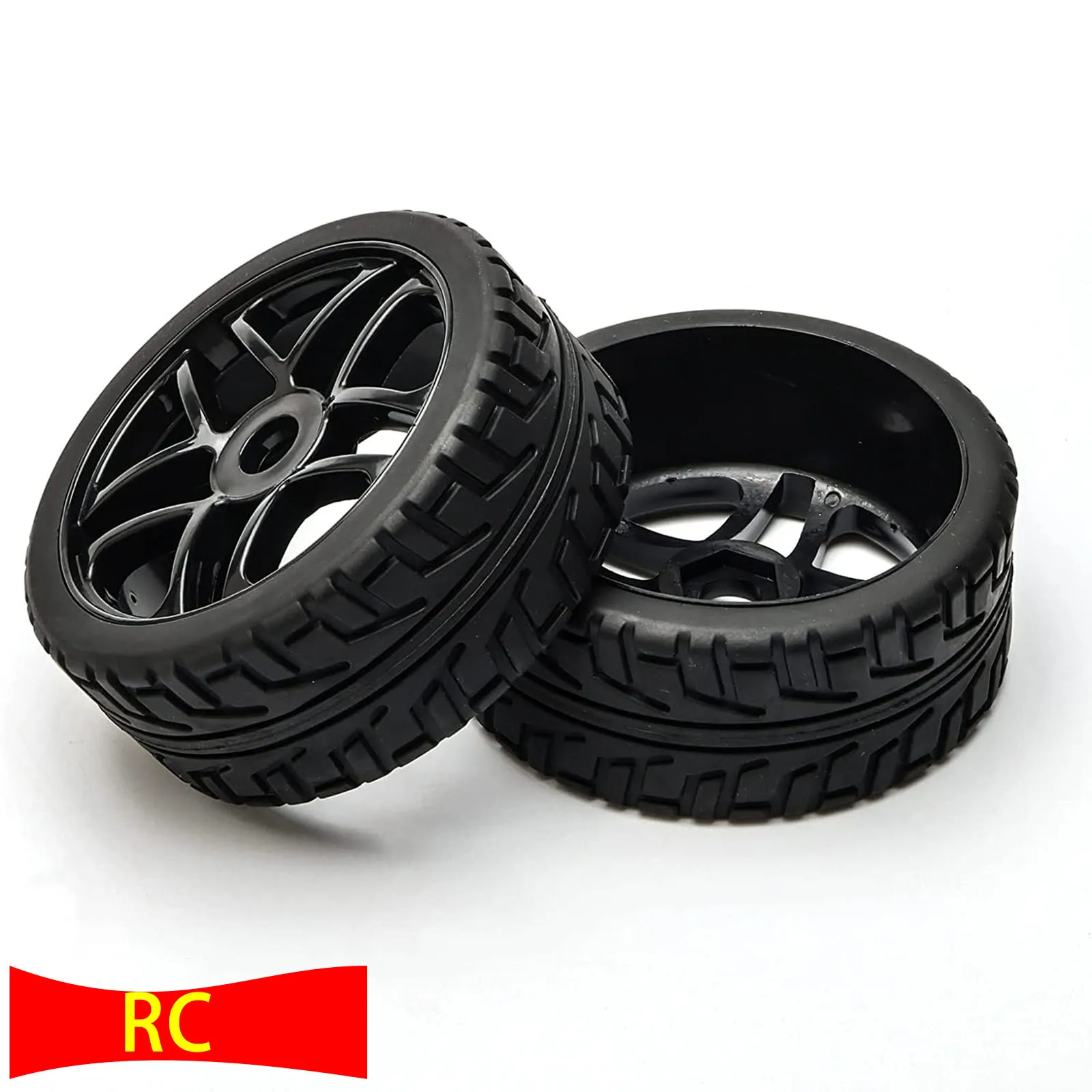 Smaltimento Liquidazione Vendita A Basso Prezzo. Cerchi Pneumatici In Gomma Rc 1:8 Pneumatici Fuoristrada 17Mm Raccordi Esagonali 4 Black Pack