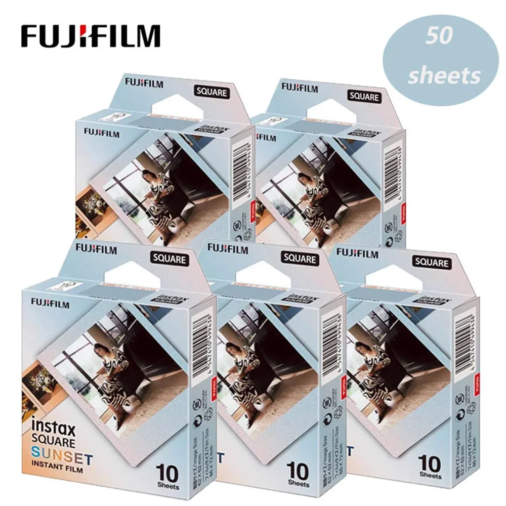 Nuovo Fujifilm Instax Square Sunset Photo Paper 10-50 Fogli Per Fujifilm Instax Square Sq6 Sq10 Sq20 Hybrid Instant Film Camera