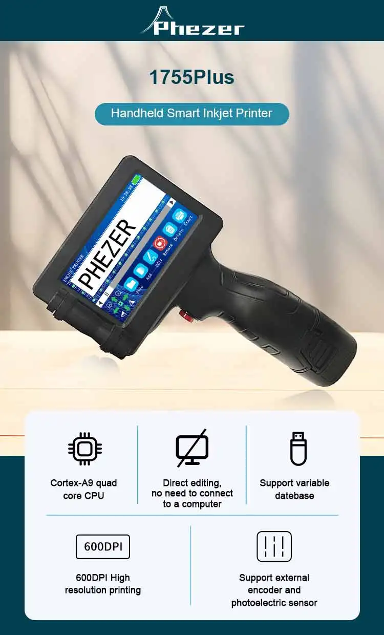 For HP P17 Handheld Inkjet Printer 12.7mm Smart Labeler for QR Bar Batch Code &