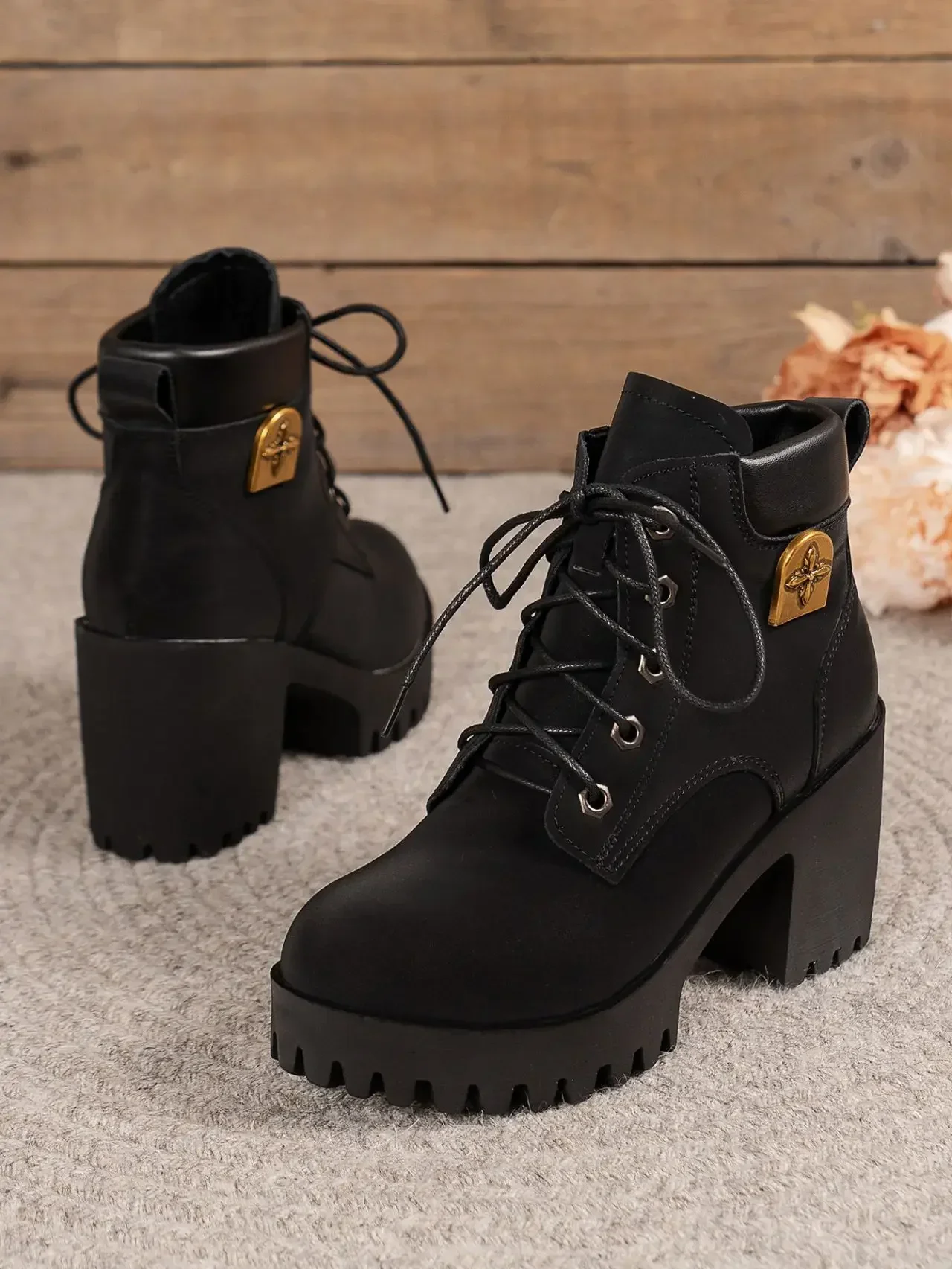 Bottines Femme à Talon Court - Cuir Souple Et Confortable Pour Tous Les Jours